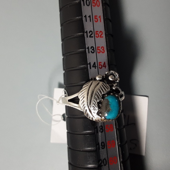 Blue turquoise sterling silver ring - Picture 6 of 10